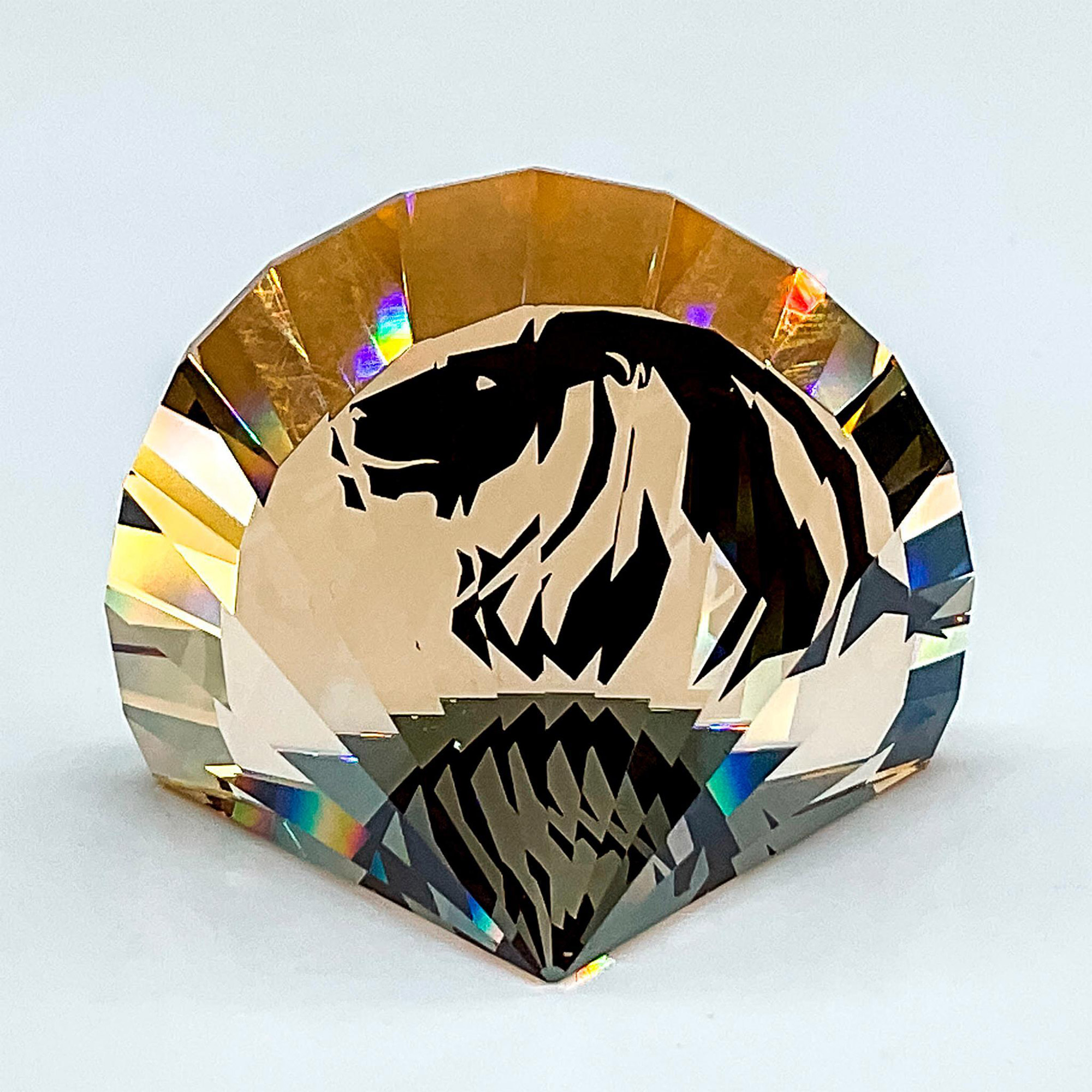 Swarovski Crystal Paperweight, SCS Lion Head - Image 2 of 4