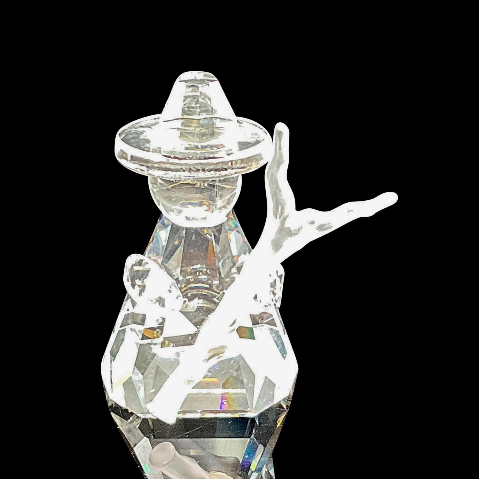 Swarovski Silver Crystal Figurine, Nativity Shepherd