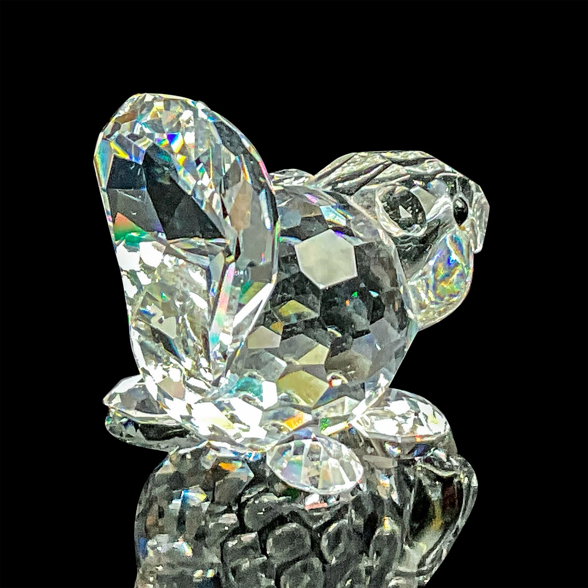 Swarovski Silver Crystal Figurine, Baby Beaver Lying - Image 3 of 5