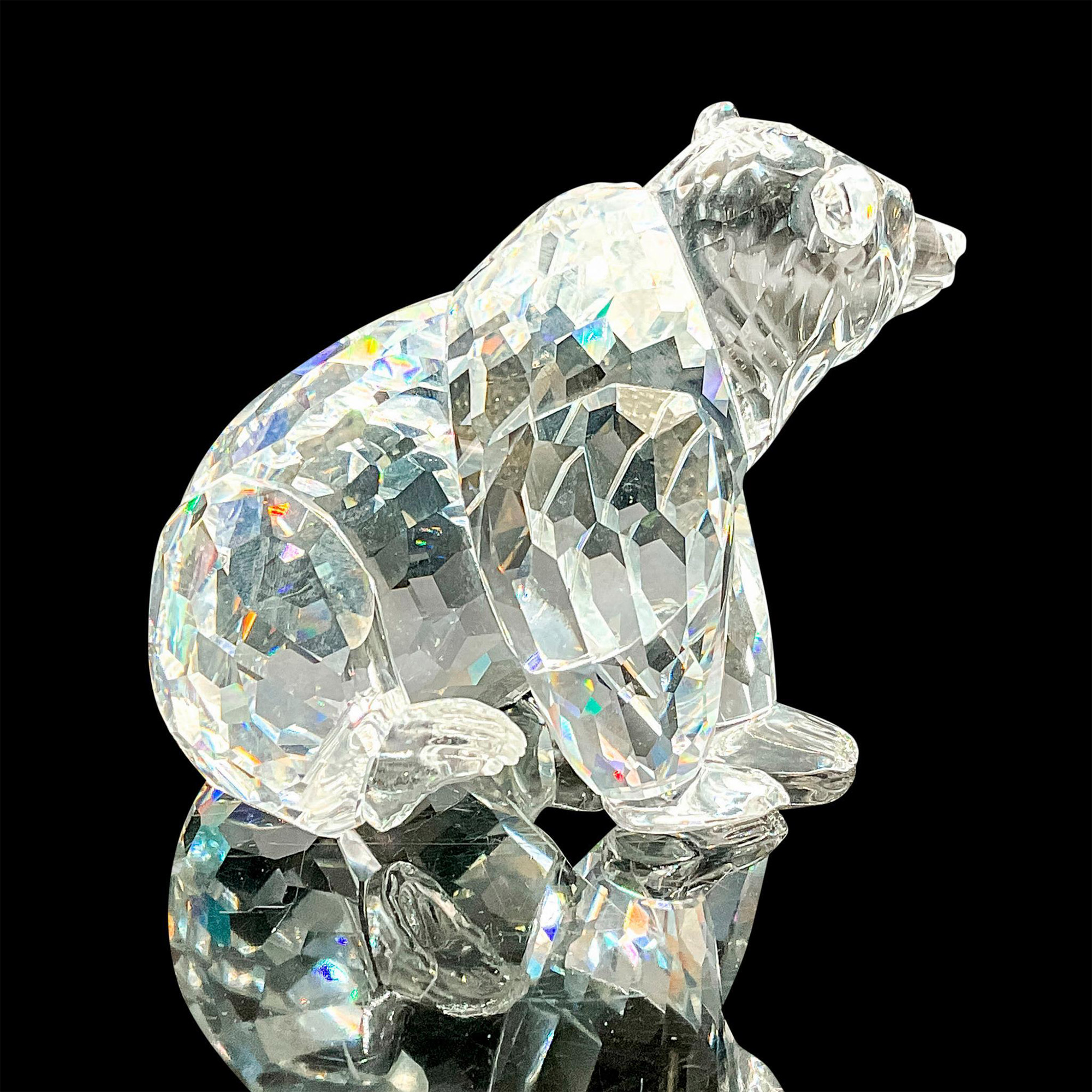 Swarovski Silver Crystal Figurine, Grizzly Bear - Image 2 of 4