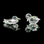 2pc Swarovski Silver Crystal Figurine, Ducks