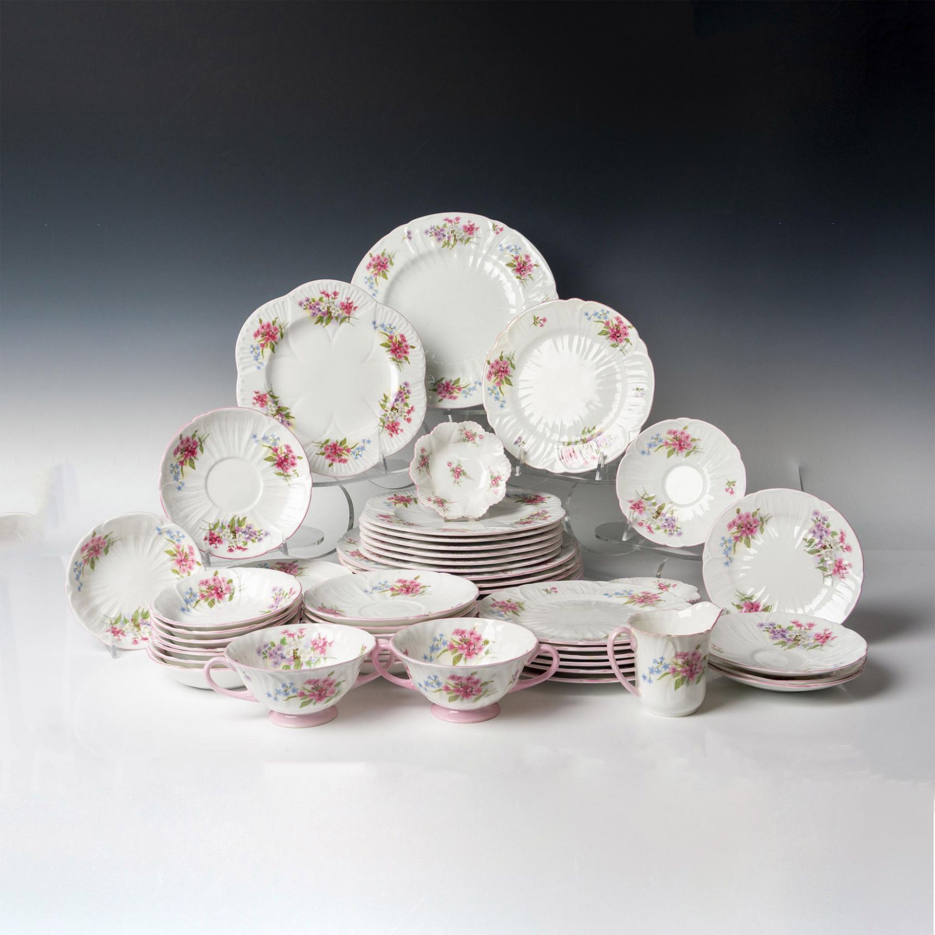 54pc Shelley Bone China Dinnerware Set, Stocks