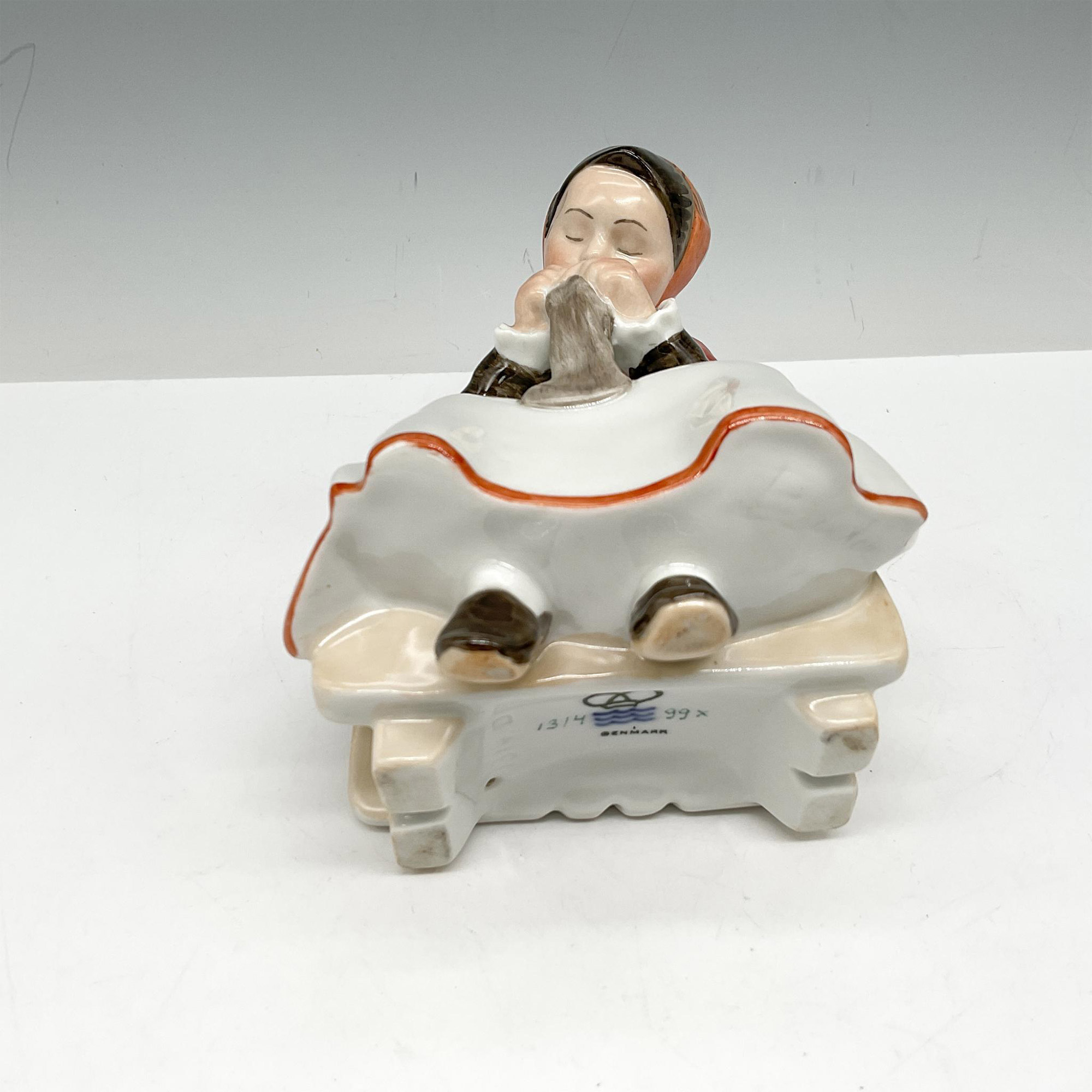 Royal Copenhagen Porcelain Figurine, Girl Sewing - Image 3 of 3
