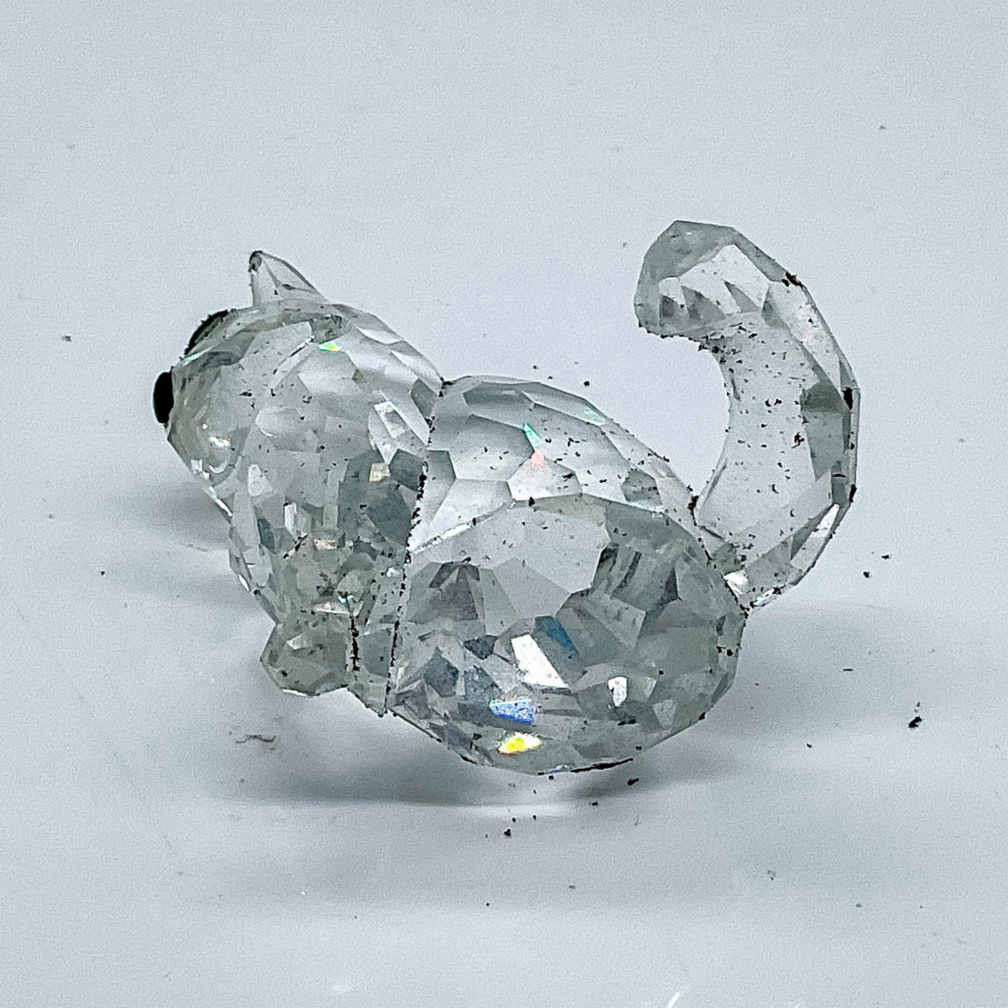 Swarovski Silver Crystal Figurine, Cat Sitting - Image 3 of 4