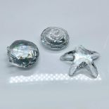 3pc Swarovski Crystal Paperweights, Shells