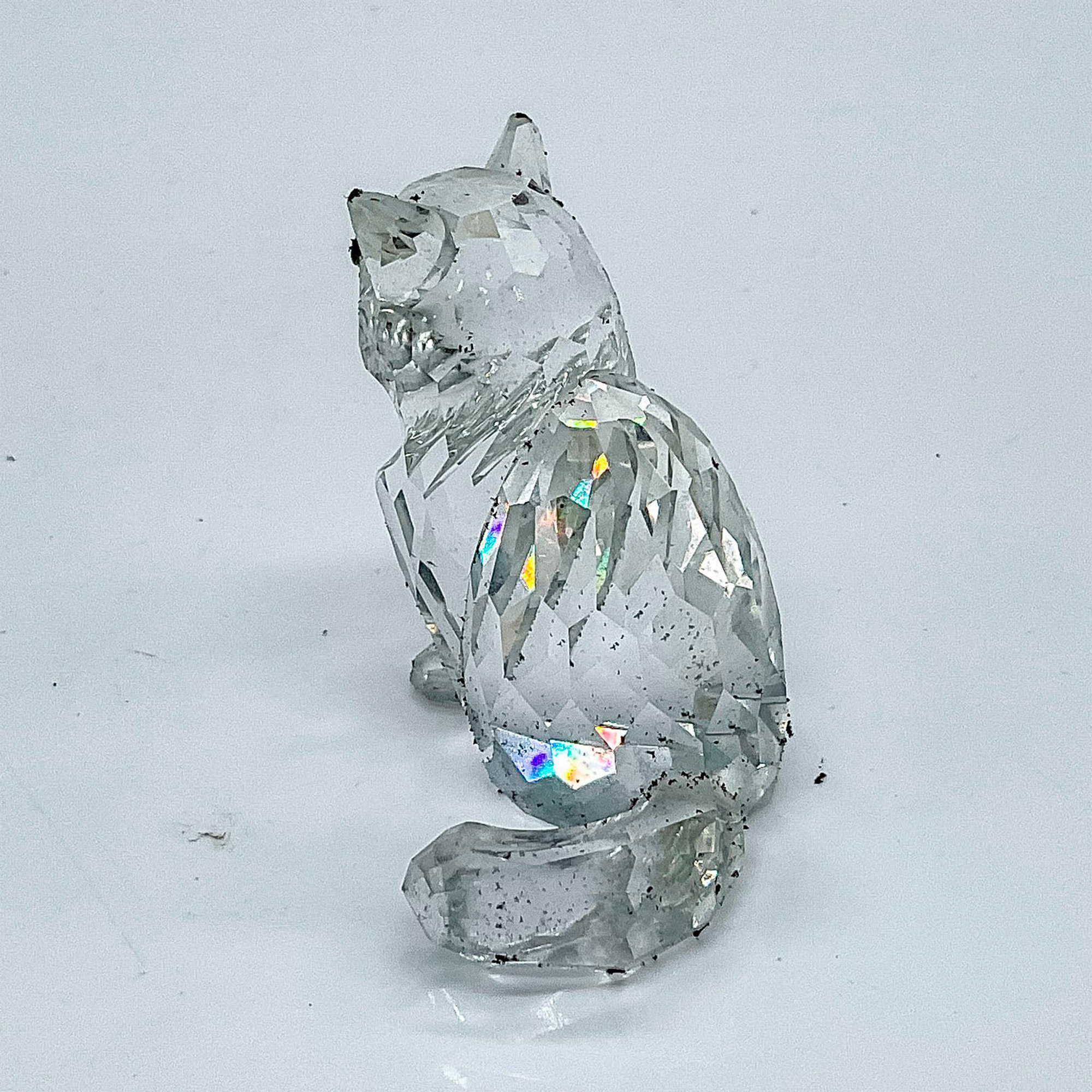 Swarovski Silver Crystal Figurine, Cat Sitting - Image 2 of 4