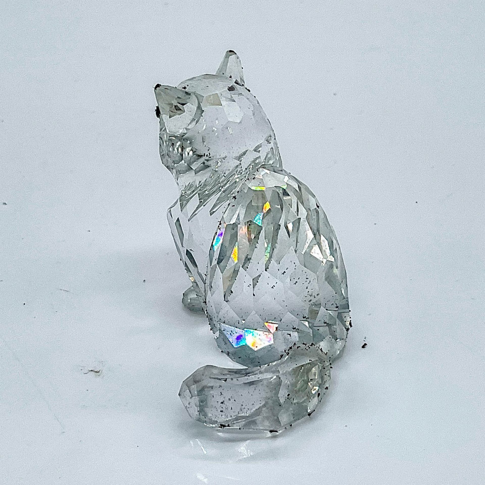 Swarovski Silver Crystal Figurine, Cat Sitting - Bild 2 aus 4