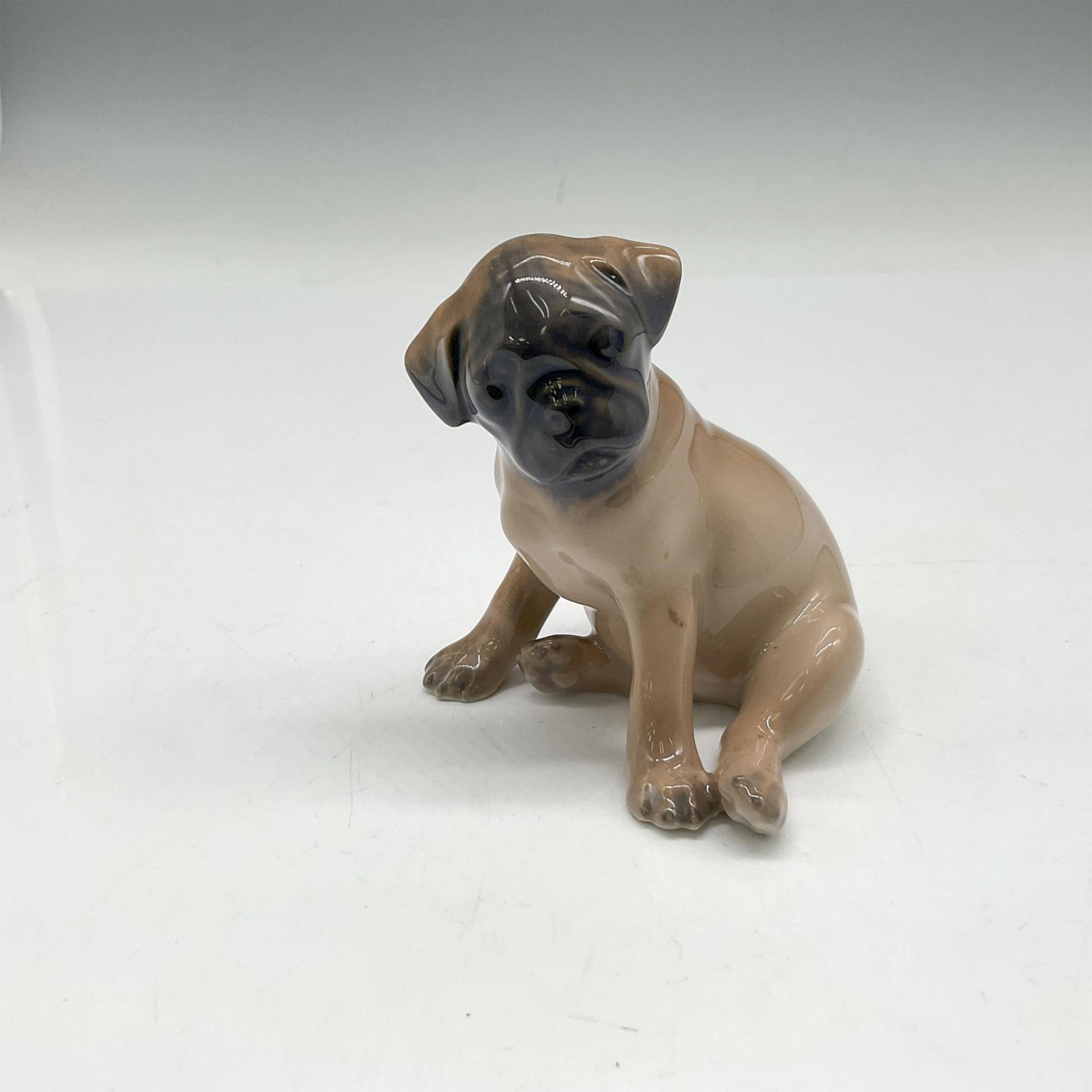 Royal Copenhagen Porcelain Dog Figurine, Sitting Pug Puppy