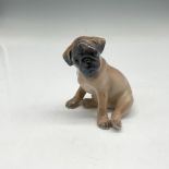 Royal Copenhagen Porcelain Dog Figurine, Sitting Pug Puppy