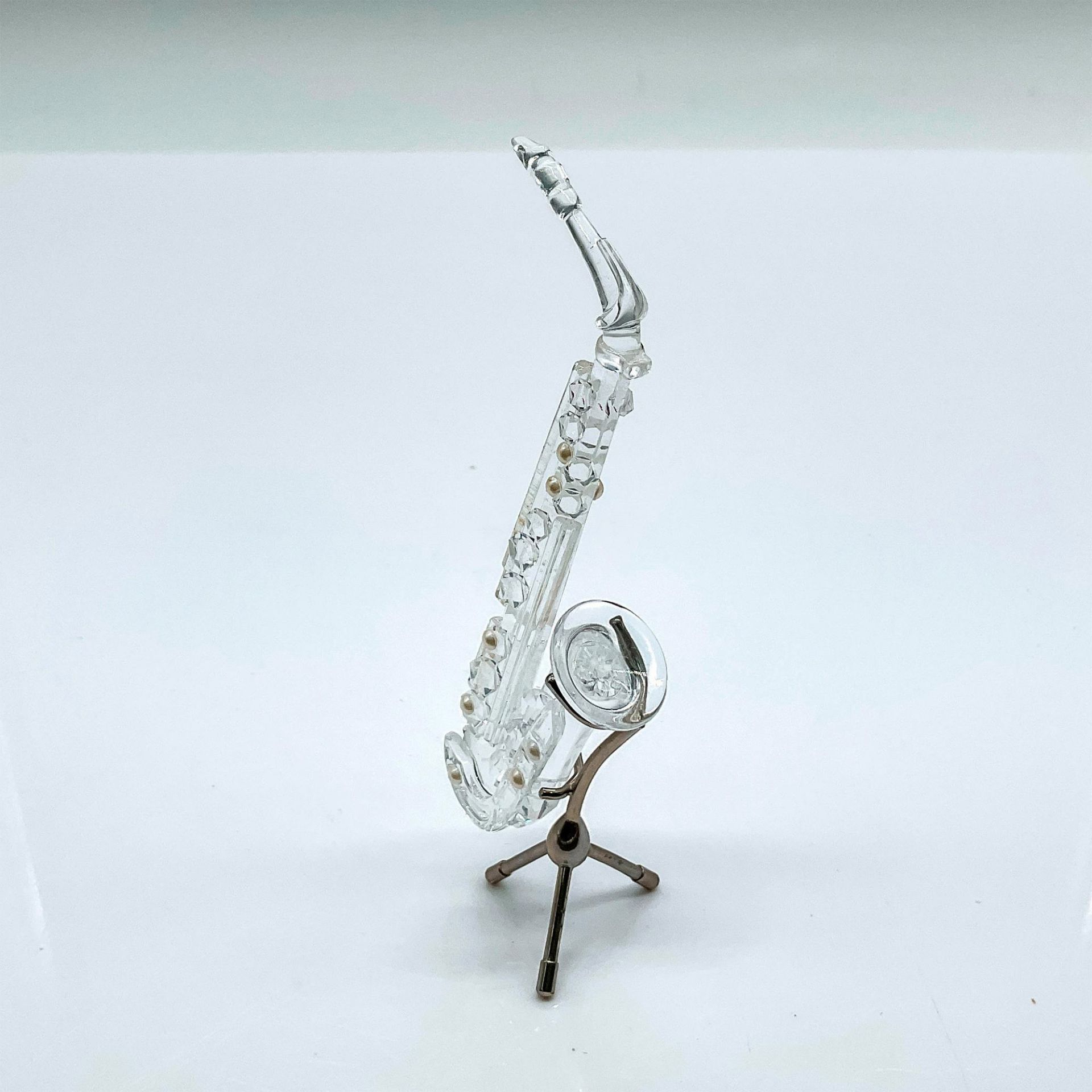 Swarovski Silver Crystal Figurine, Saxophone