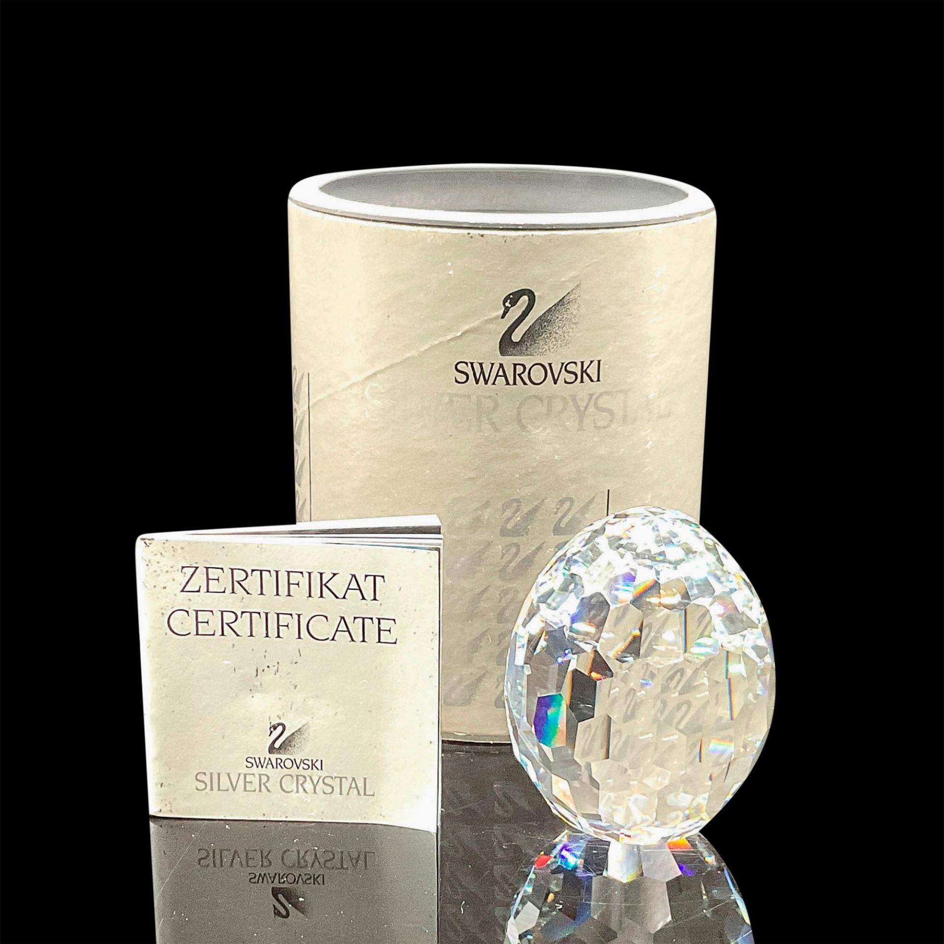 Swarovski Silver Crystal Paperweight, Egg - Bild 4 aus 4