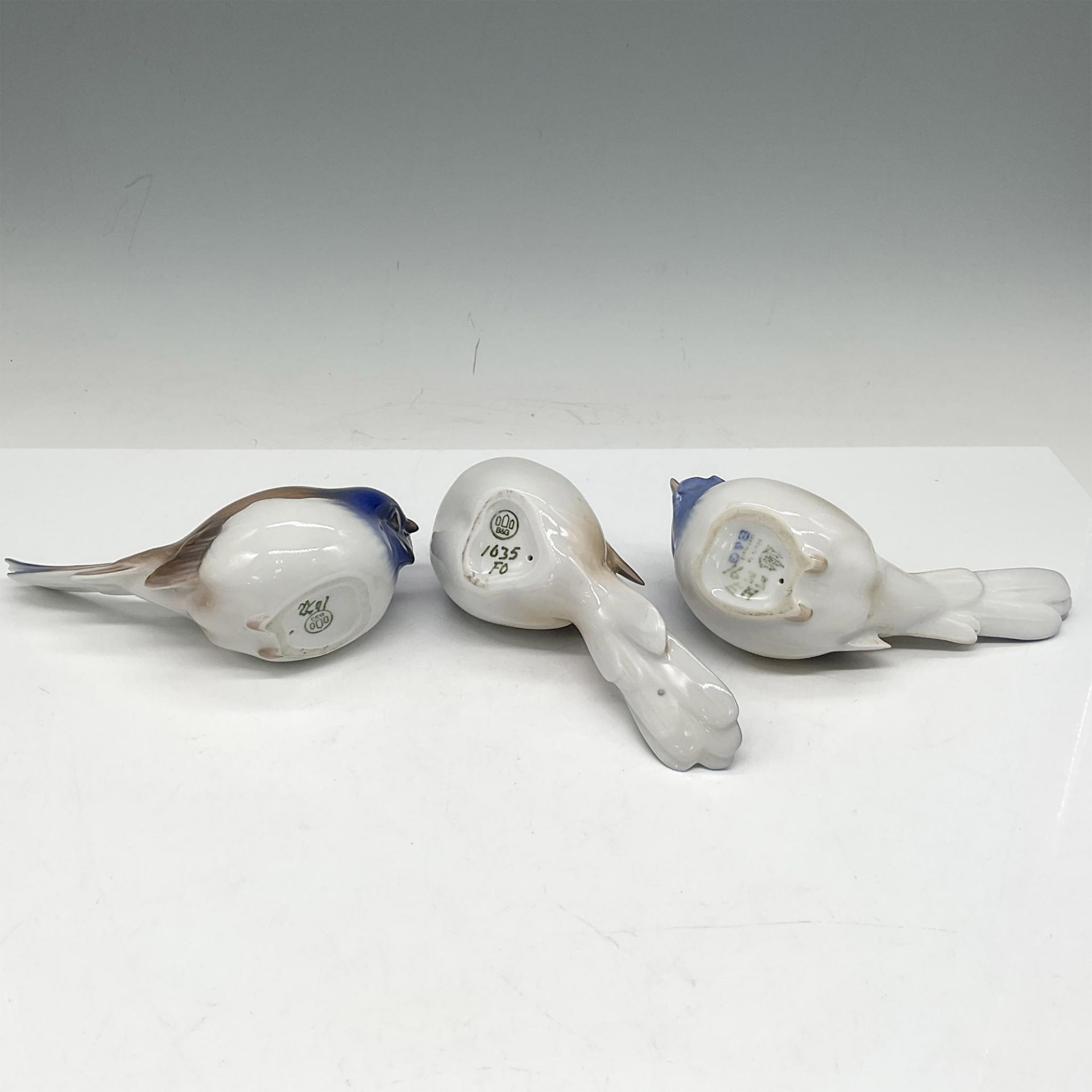 3pc Bing & Grondahl Porcelain Bird Figurines, Titmouse - Bild 3 aus 3