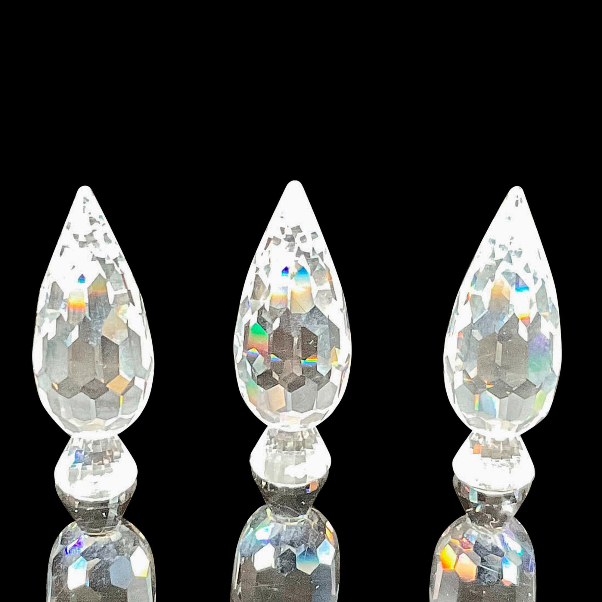 Swarovski Silver Crystal Figurine, 3 Poplar Trees - Image 2 of 4