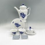 14pc Royal Copenhagen Coffee Pot/Cups/Plate/Knife Rests