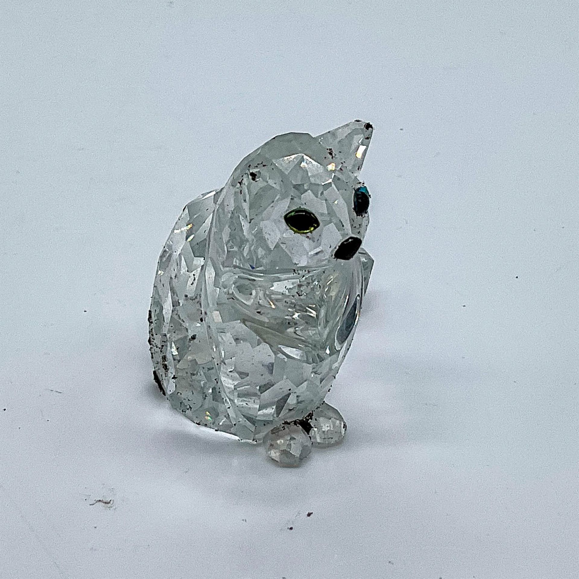 Swarovski Silver Crystal Figurine, Cat Sitting