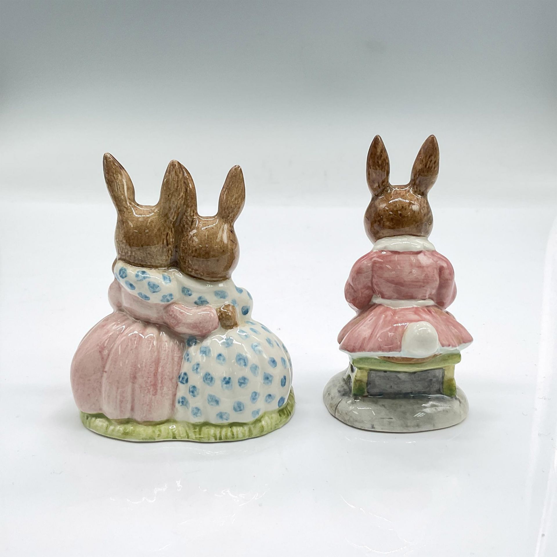 2pc Royal Doulton Bunnykins Figurines, Storytime + Buntie - Bild 2 aus 3