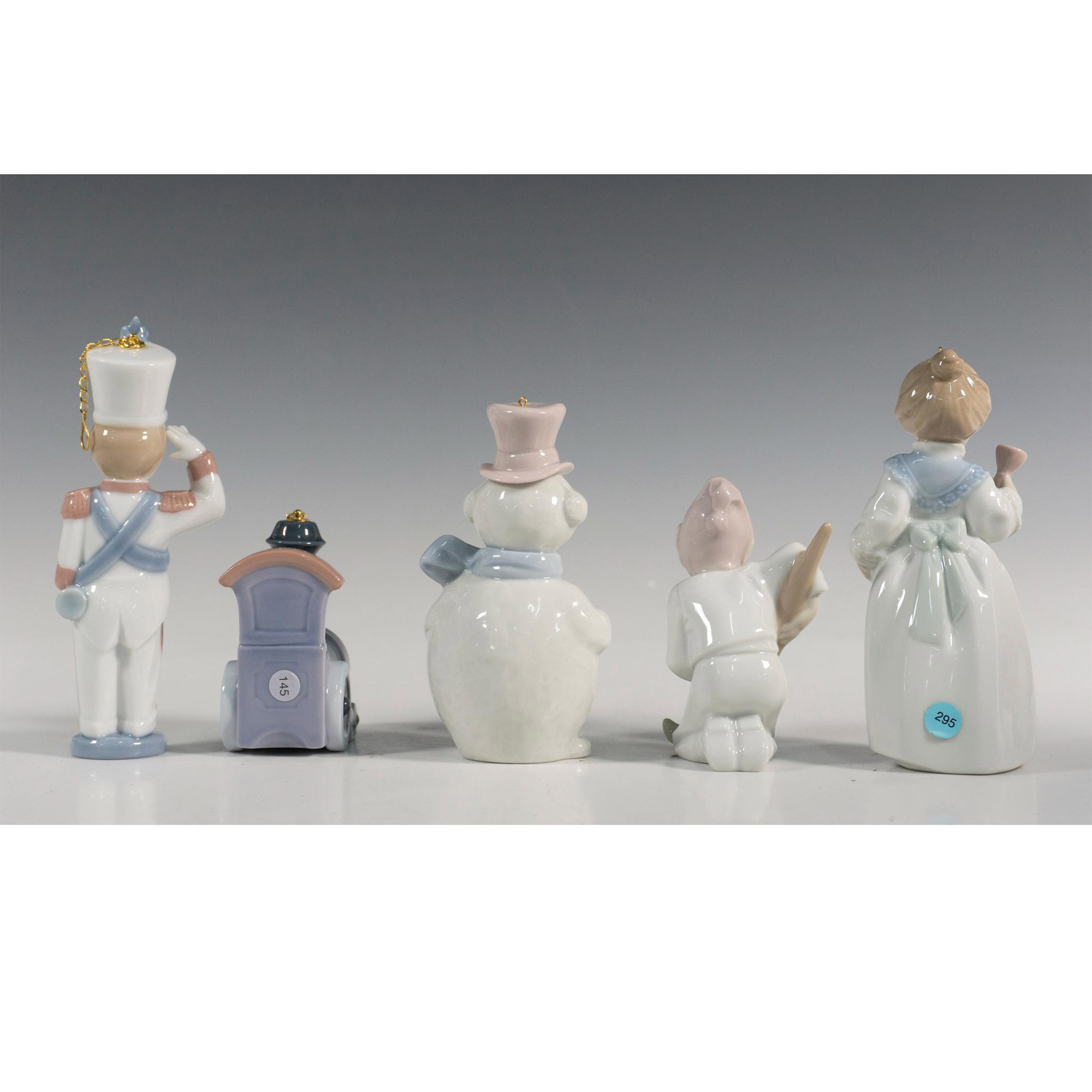 5pc Lladro Porcelain Figural Christmas Ornaments - Image 4 of 5