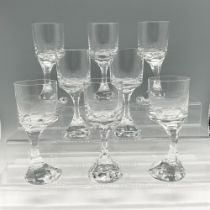 8pc Baccarat Crystal Red Wine Glasses, Narcisse