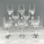 8pc Baccarat Crystal Red Wine Glasses, Narcisse