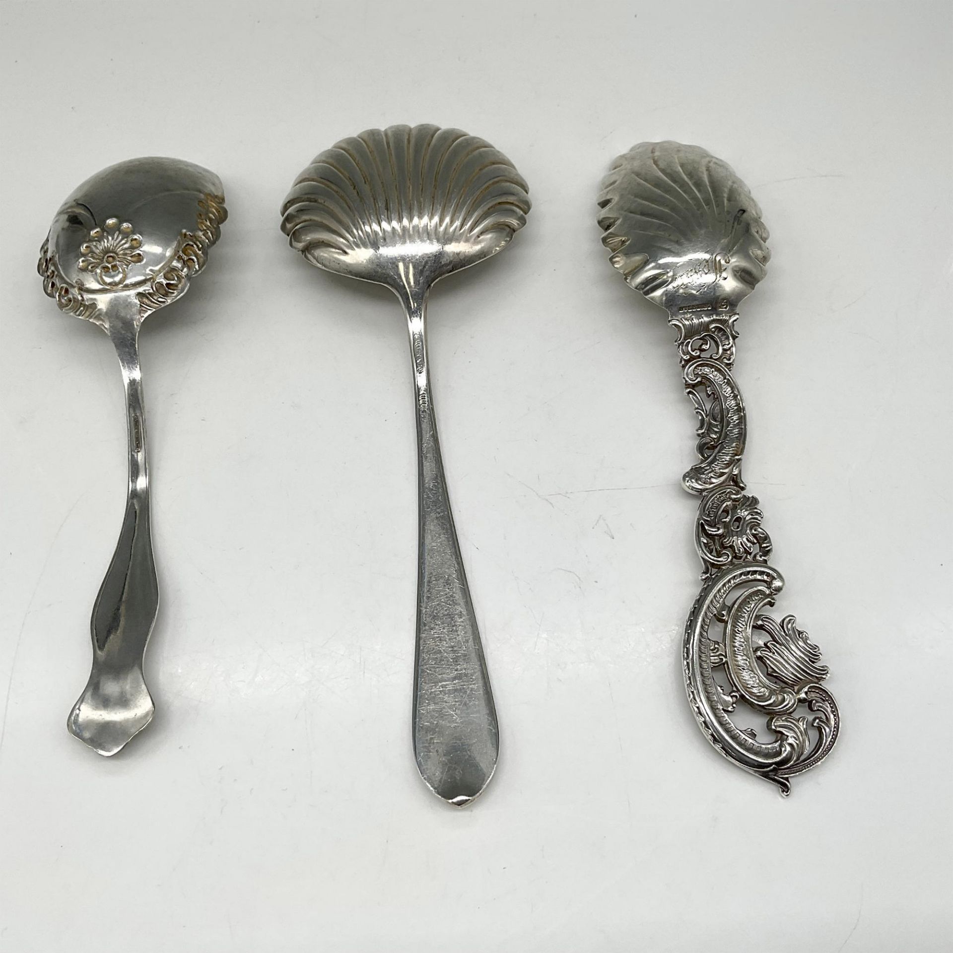 3pc Sterling Silver Serving Spoons - Bild 3 aus 3