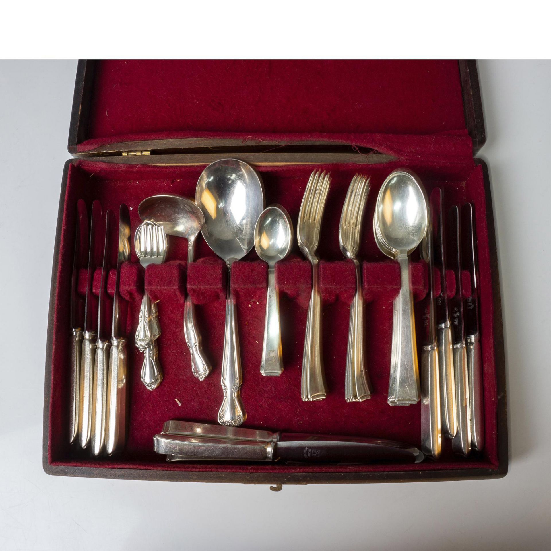 47pc German and American Silver Plated + Stainless Utensils - Image 6 of 6