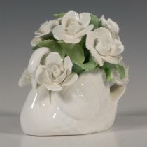 Aynsley Fine Bone China Decorative Swan with White Flowers