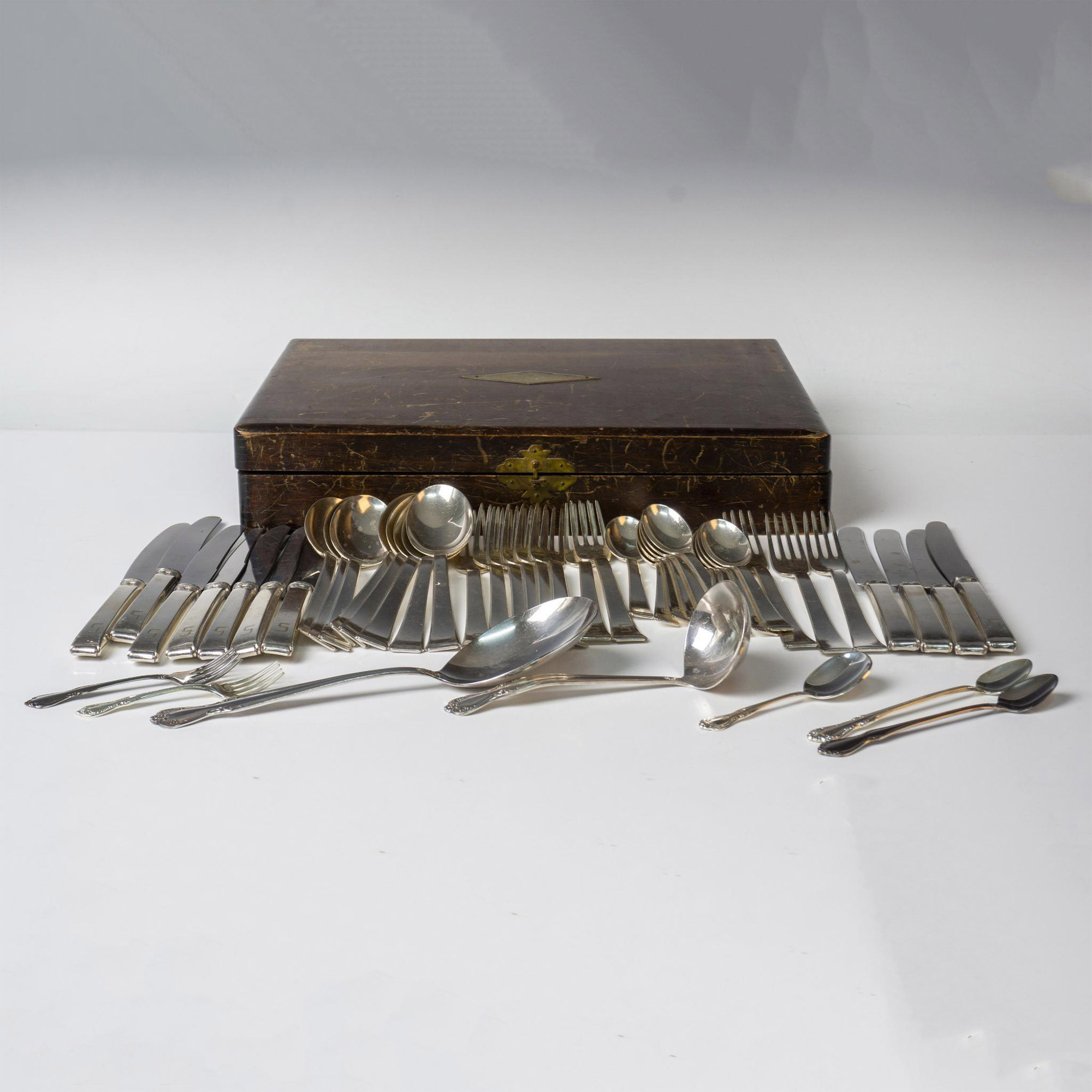 47pc German and American Silver Plated + Stainless Utensils - Image 2 of 6