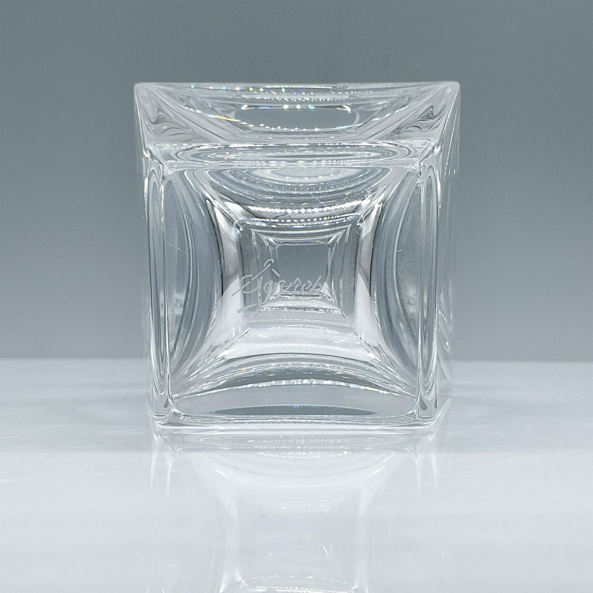 Sevres France Crystal Vase, Square - Bild 4 aus 4