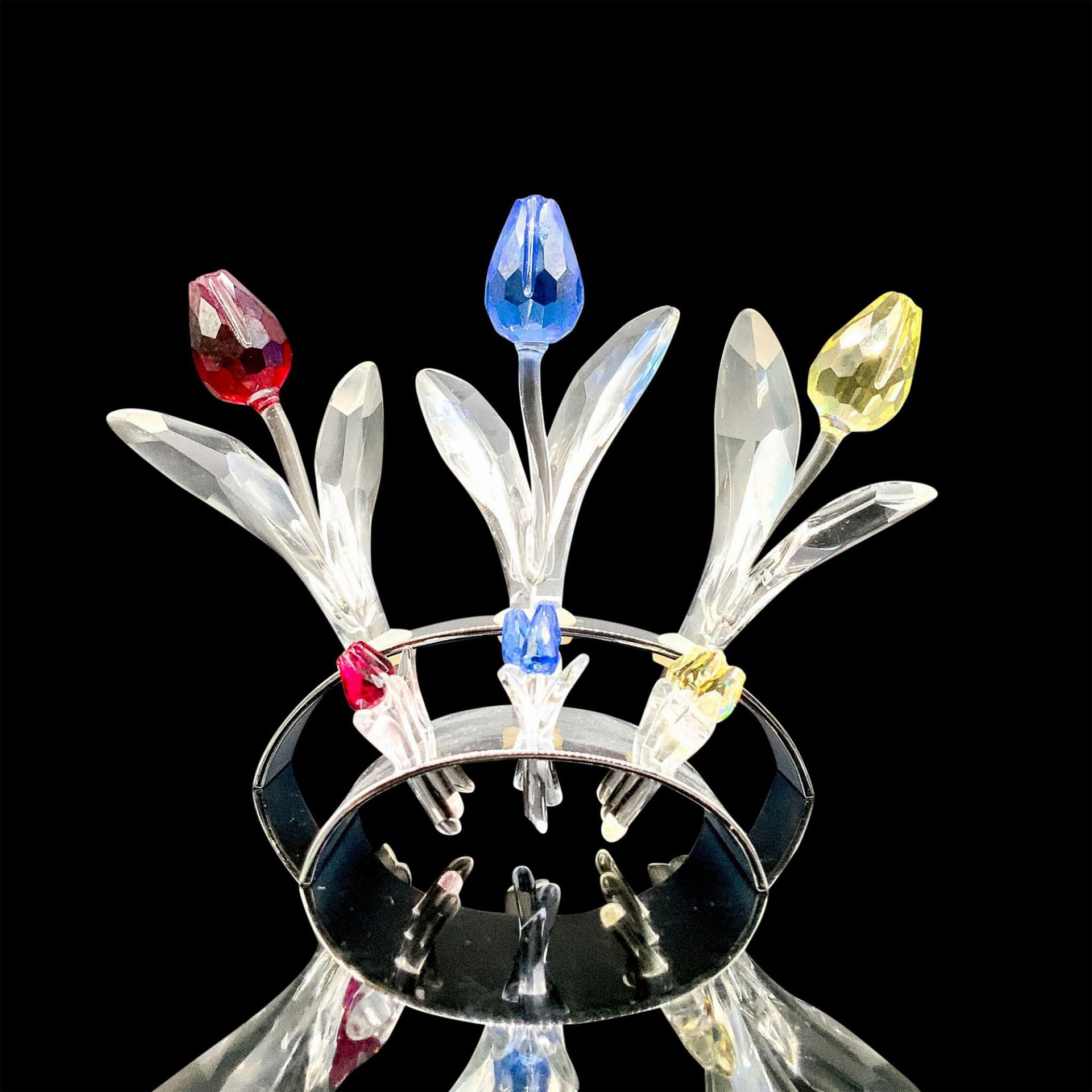 14pc Swarovski Crystal Figures and Stands, Tulips