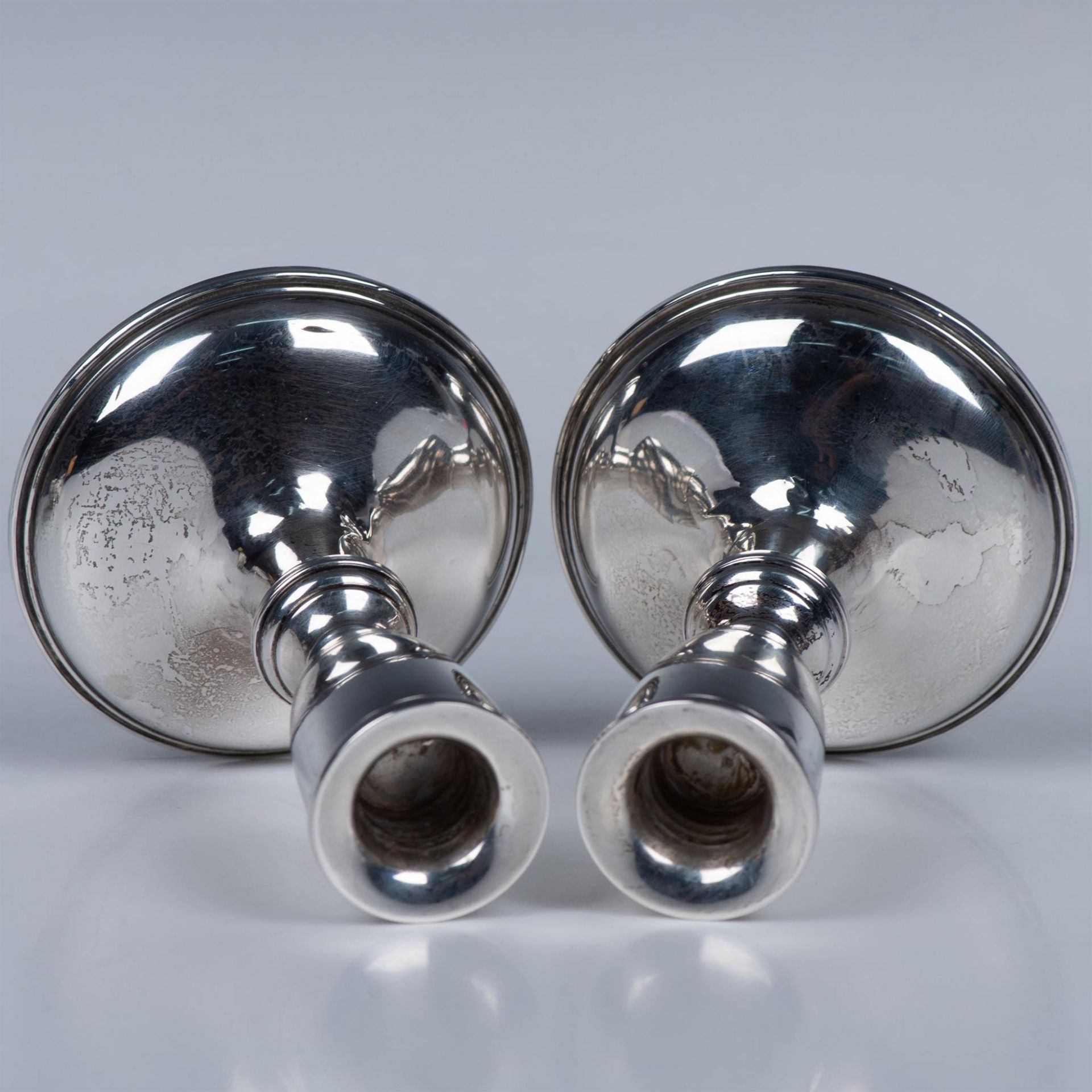 Pair of Cartier Weighted Sterling Candlestick Holders - Image 2 of 4