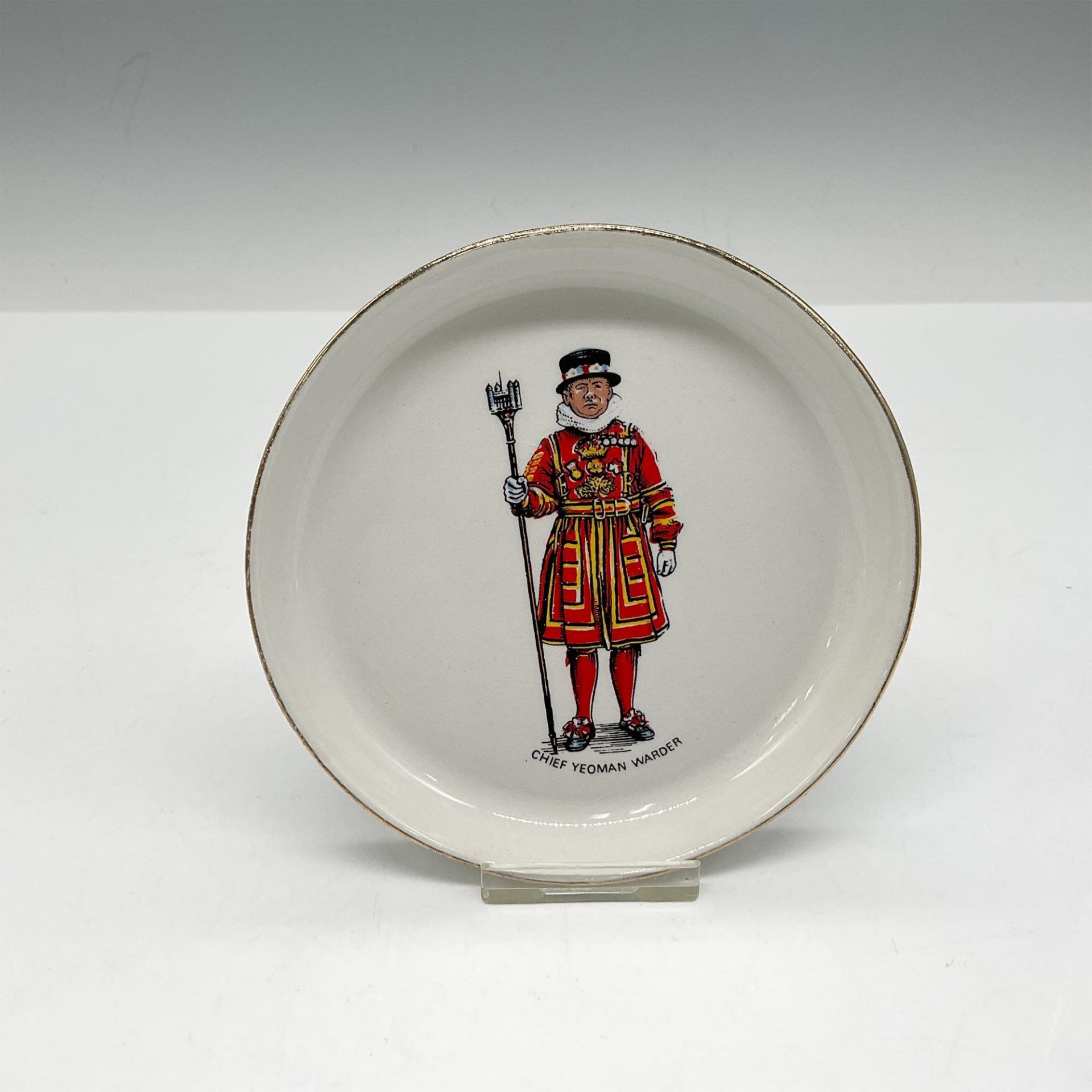 Royal Worcester Porcelain Small Dish, Chief Yeoman Warder