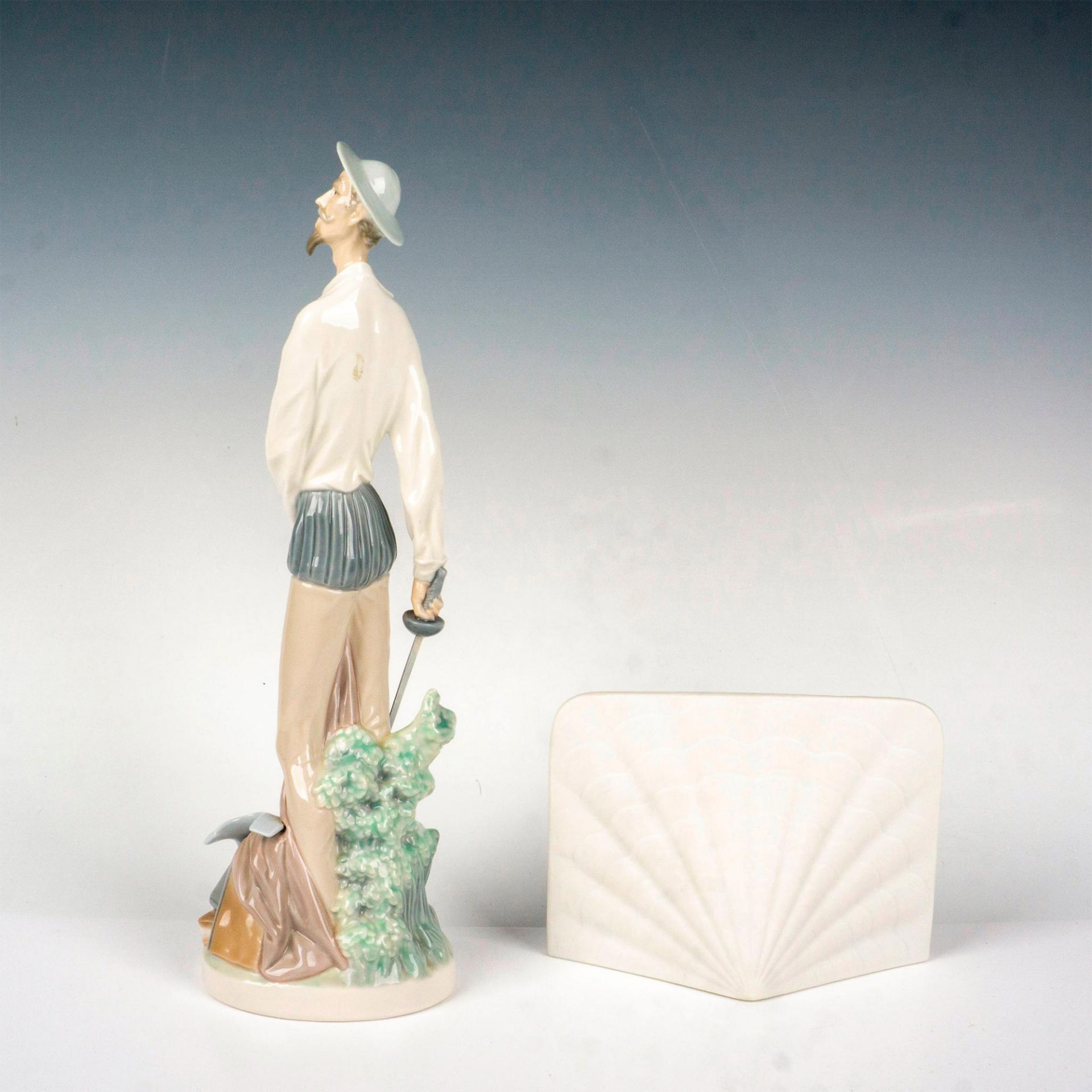 2pc Lladro Porcelain Don Quixote Figurine + Plaque - Lladro Porcelain Figurine - Bild 2 aus 3