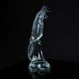 Murano Licio Zanetti Cockatoo Art Glass Sculpture, Signed