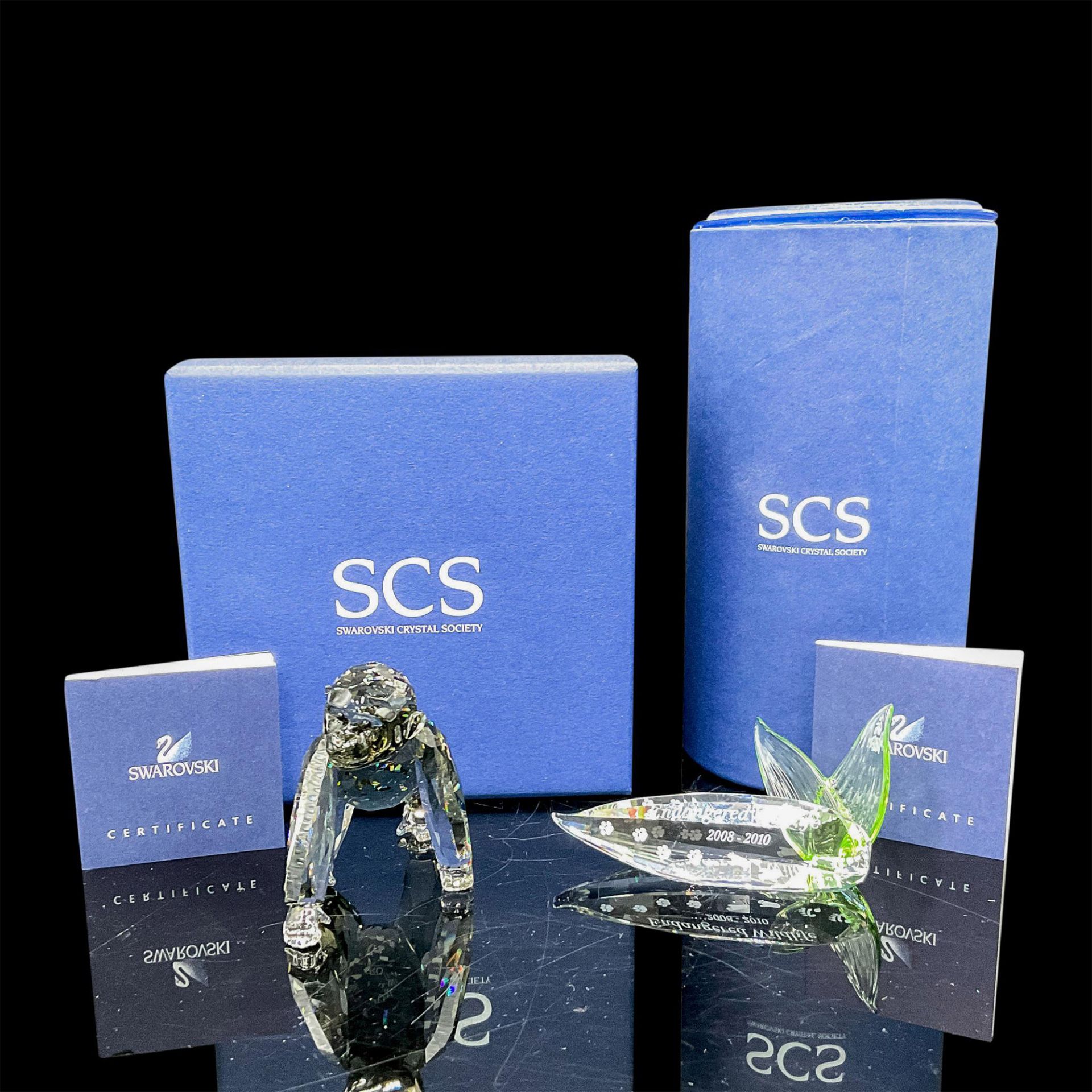 Swarovski Crystal Figurine + Plaque, Gorilla Cub - Image 5 of 5