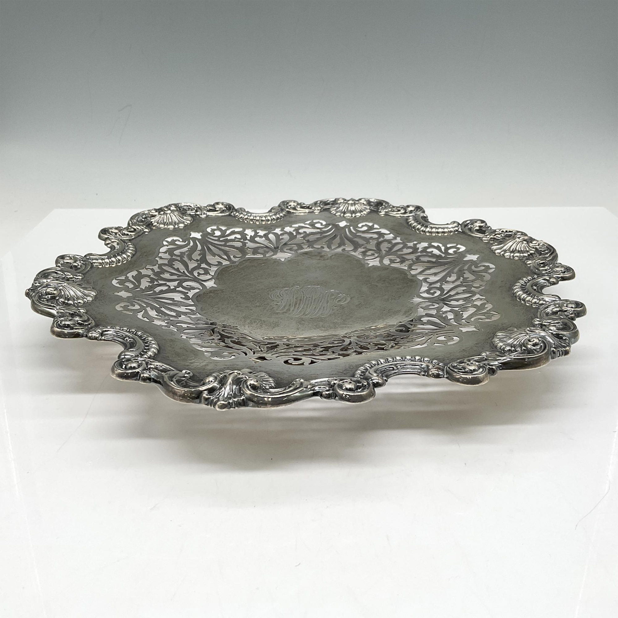 Sterling Silver Round Serving Tray - Image 2 of 3