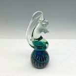 Mdina Signed Maltese Art Glass Seahorse Paperweight