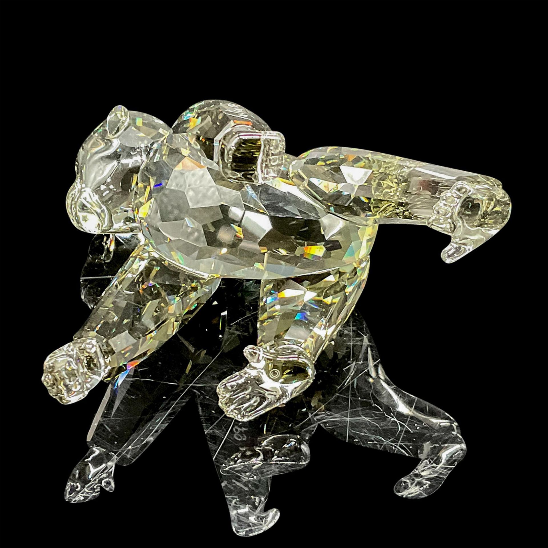 Swarovski Crystal Figurine + Plaque, Gorilla Cub - Image 4 of 5
