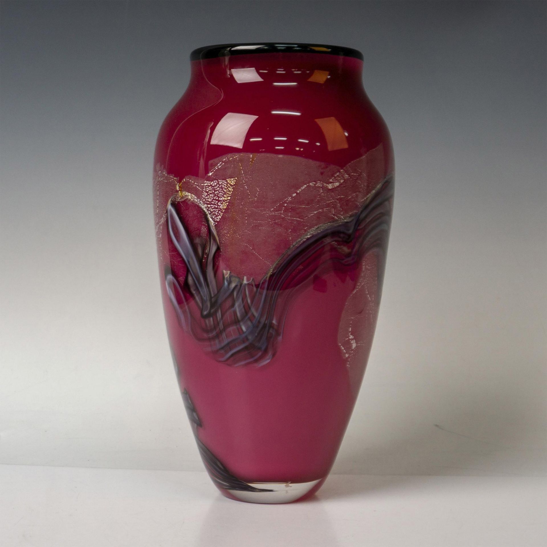 Glenn Randle Art Glass Vase, Signed - Bild 2 aus 4