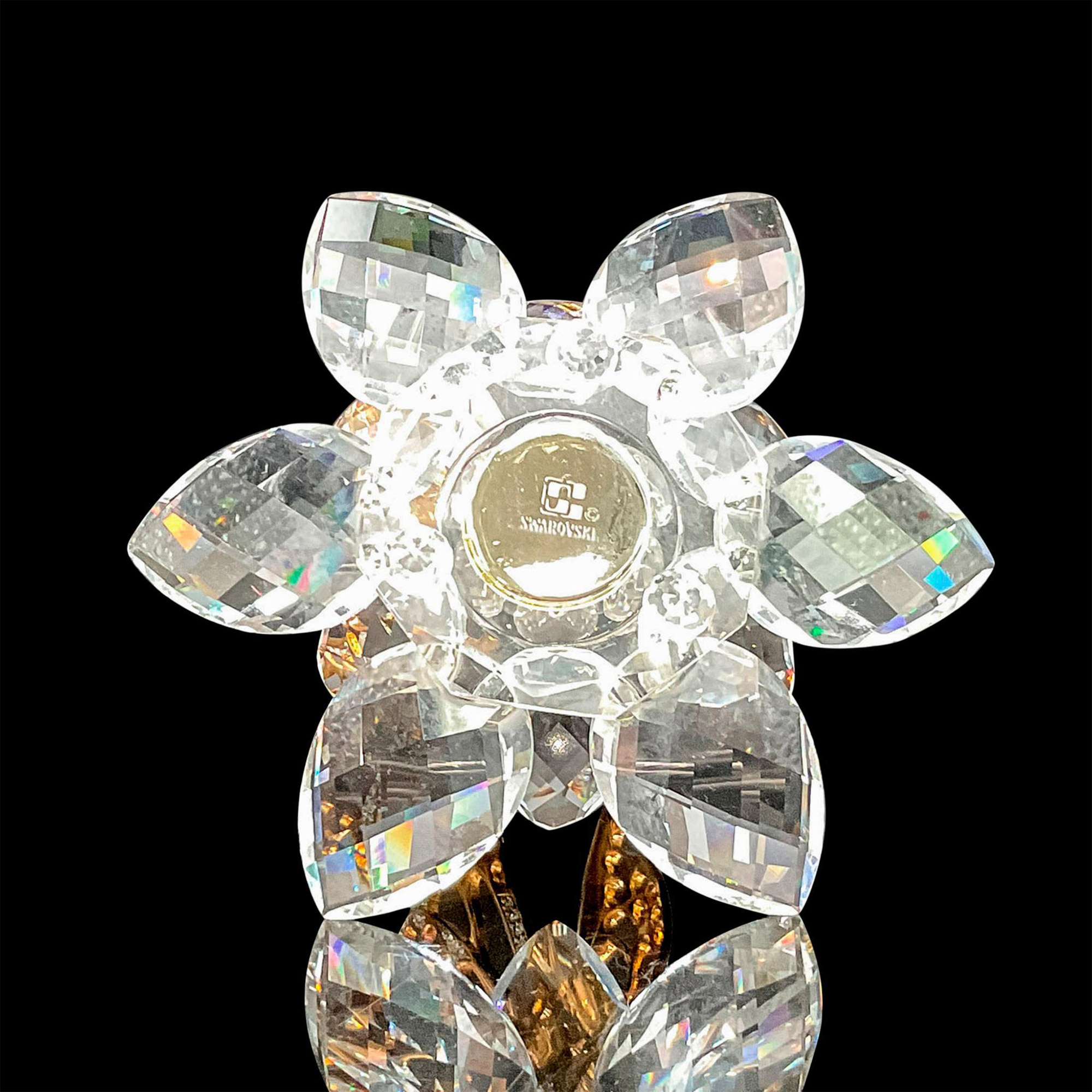 Swarovski Crystal Figurine, Gold Butterfly on Lotus - Image 3 of 3