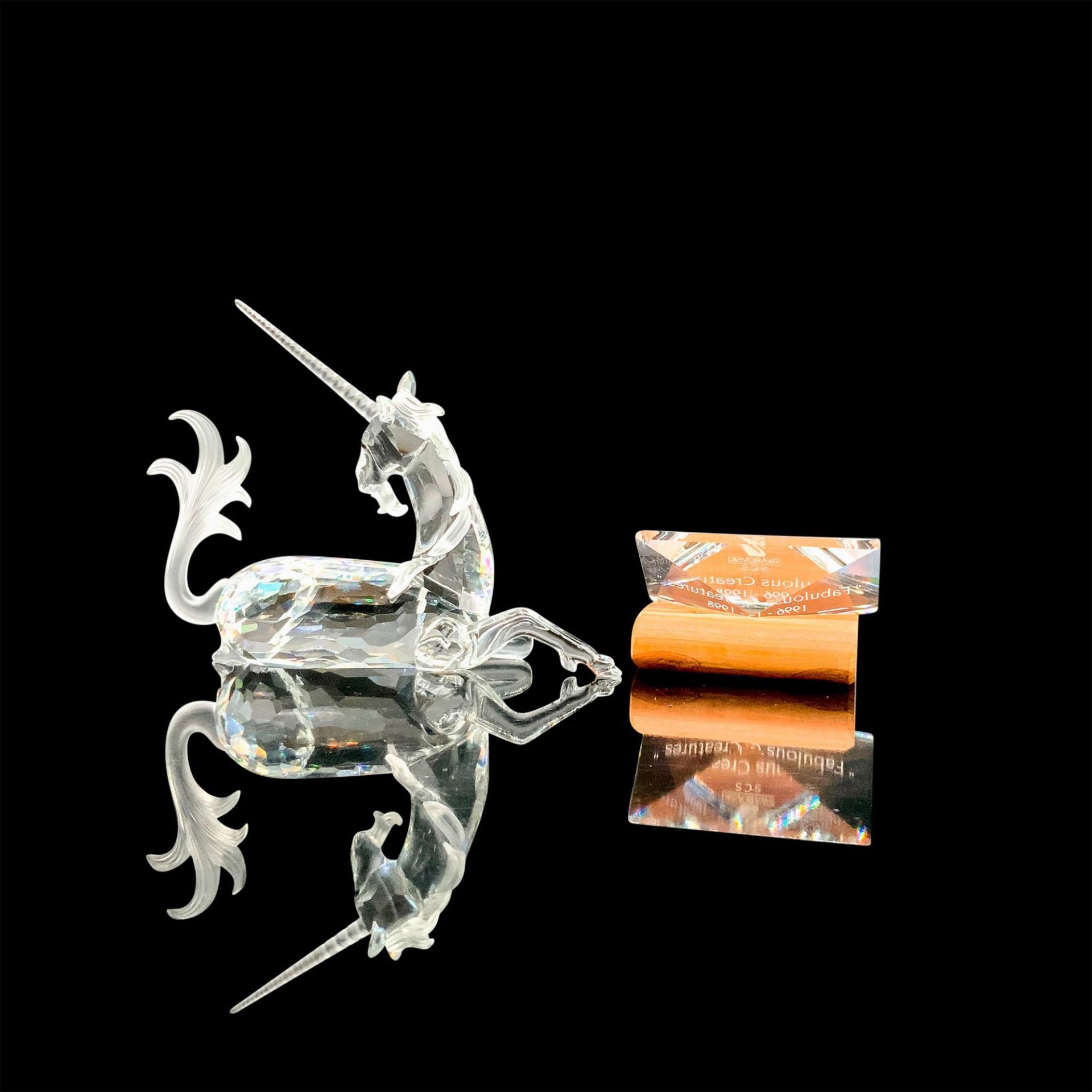 Swarovski Crystal Figurine and Plaque, Unicorn 191727 - Image 2 of 5