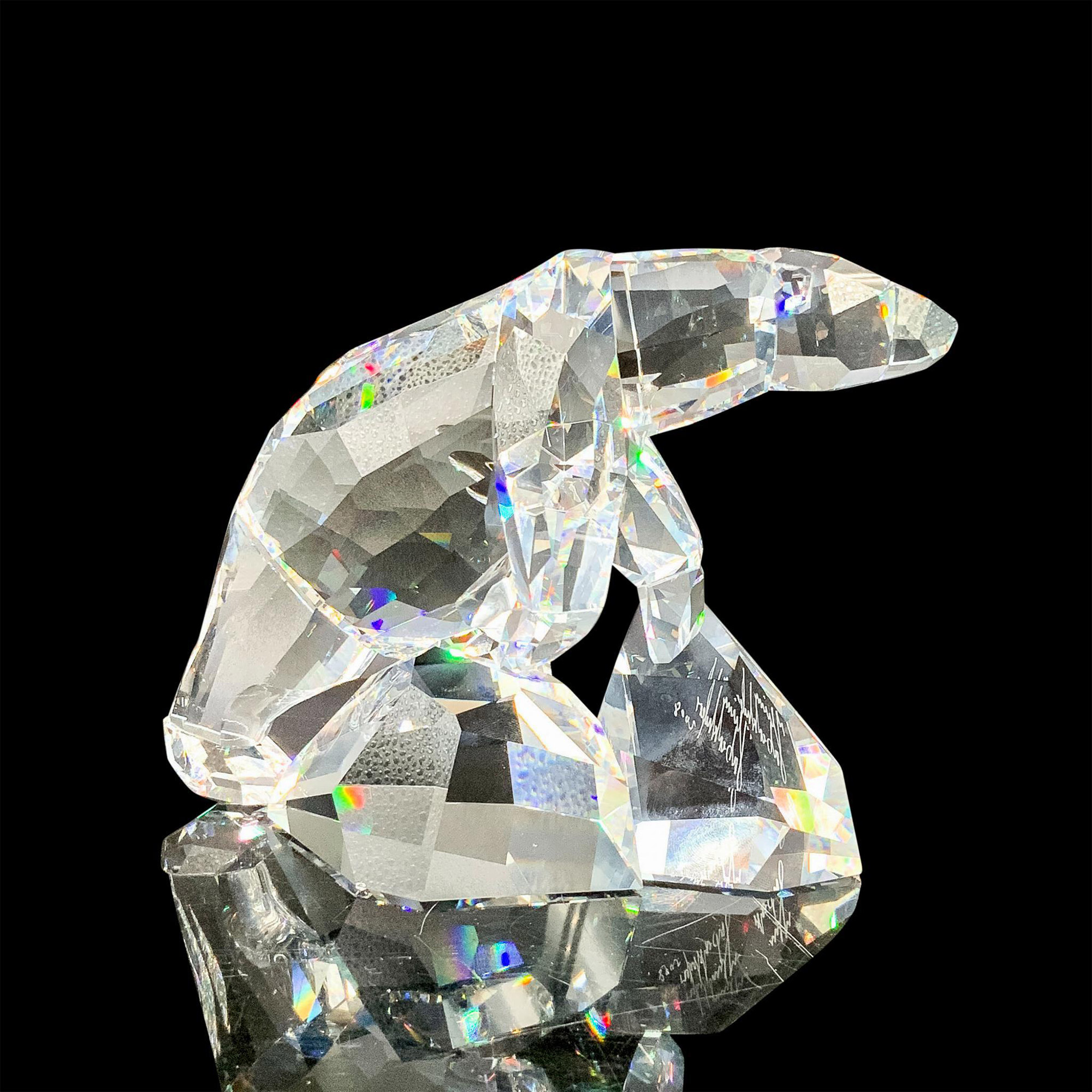 Signed Swarovski Crystal Figurine, Polar Bear Nanuc 837477 - Image 2 of 4
