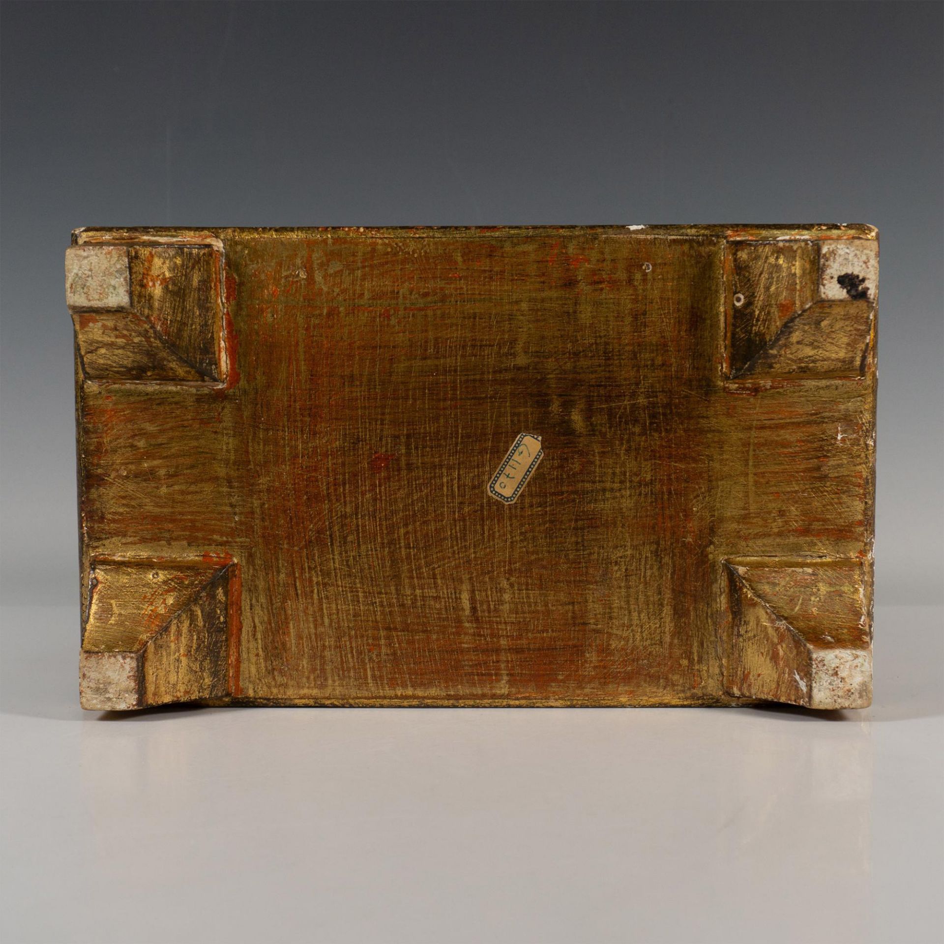 Vintage Gild Painted Wood Trinket/Jewelry Medium Box - Image 6 of 7