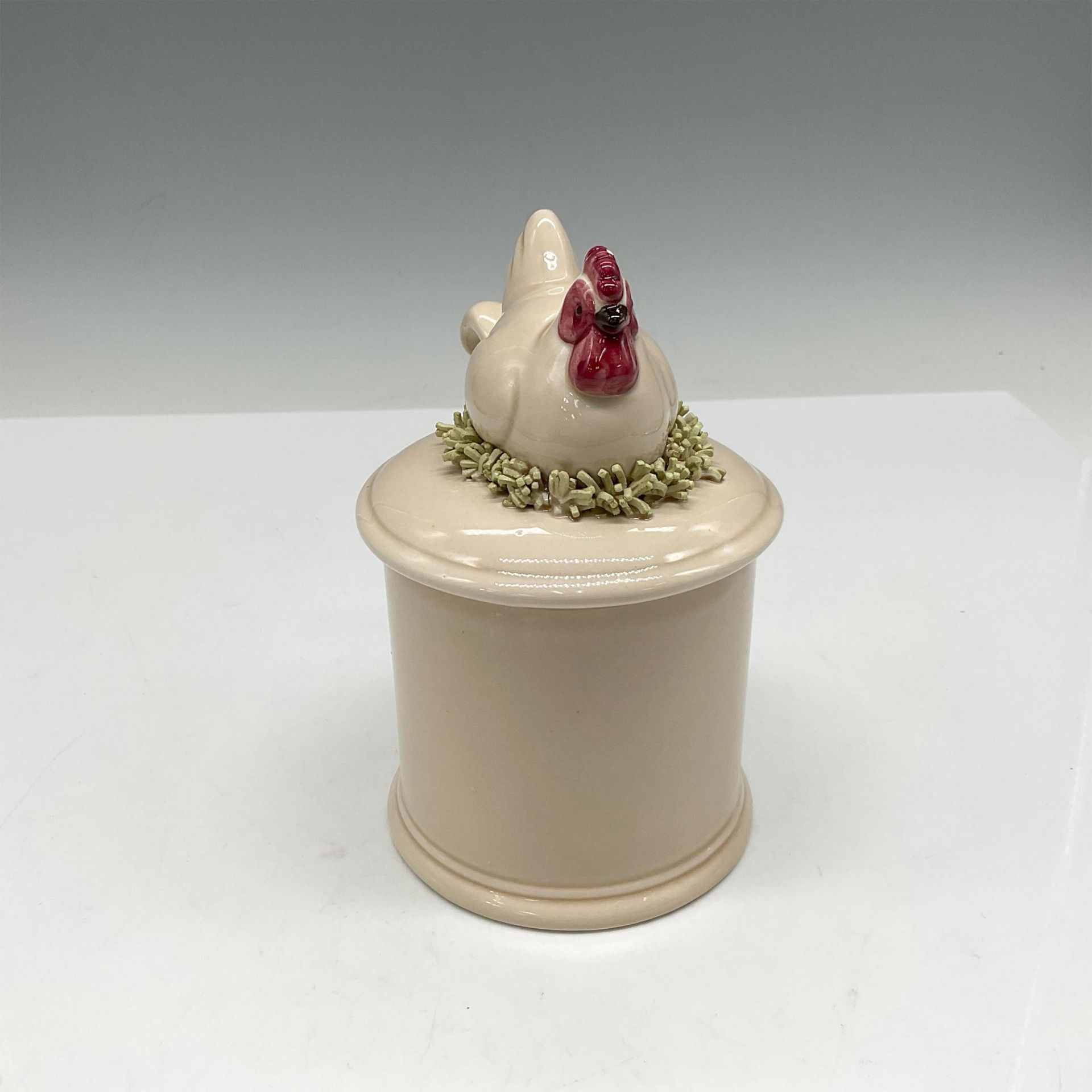 Fitz & Floyd Hen In Nest Condiment Jar with Spoon - Bild 2 aus 3