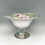 Art Glass Decoupage Bowl by Scott Potter, Spring Flowers