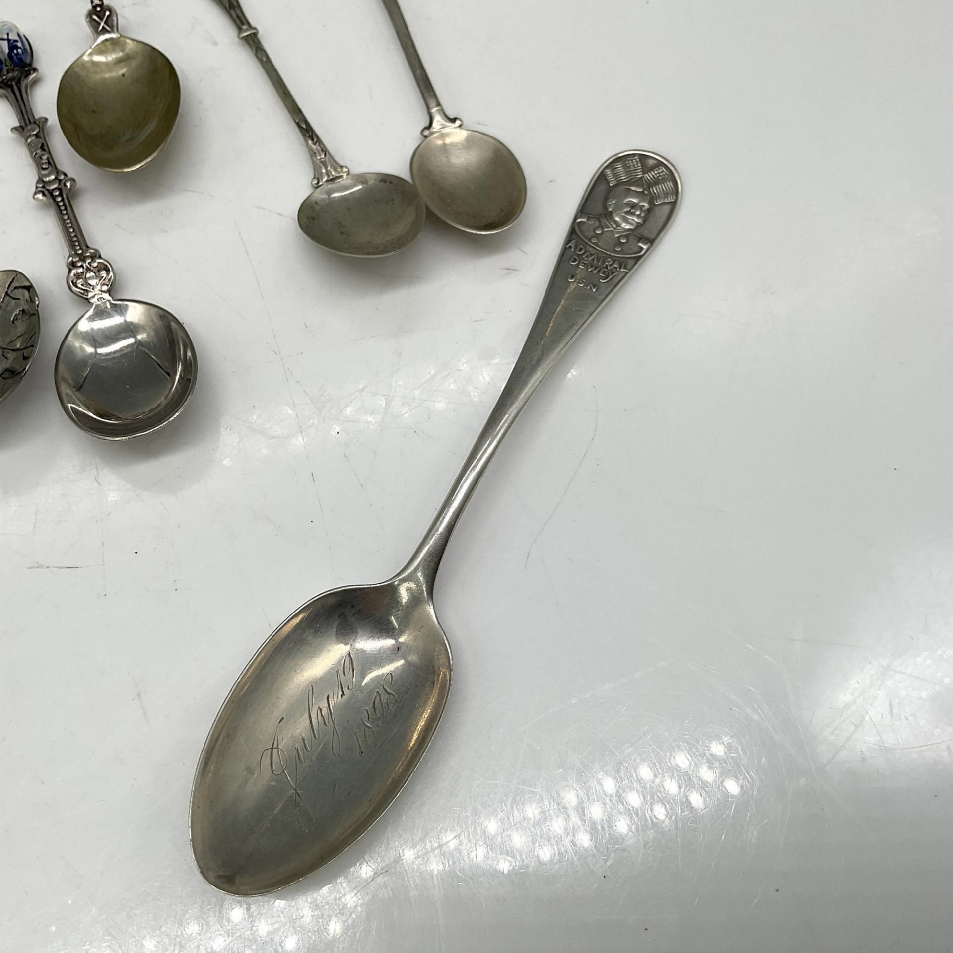 20pc Vintage Collectible Sterling + Silver Souvenir Spoons - Image 4 of 5