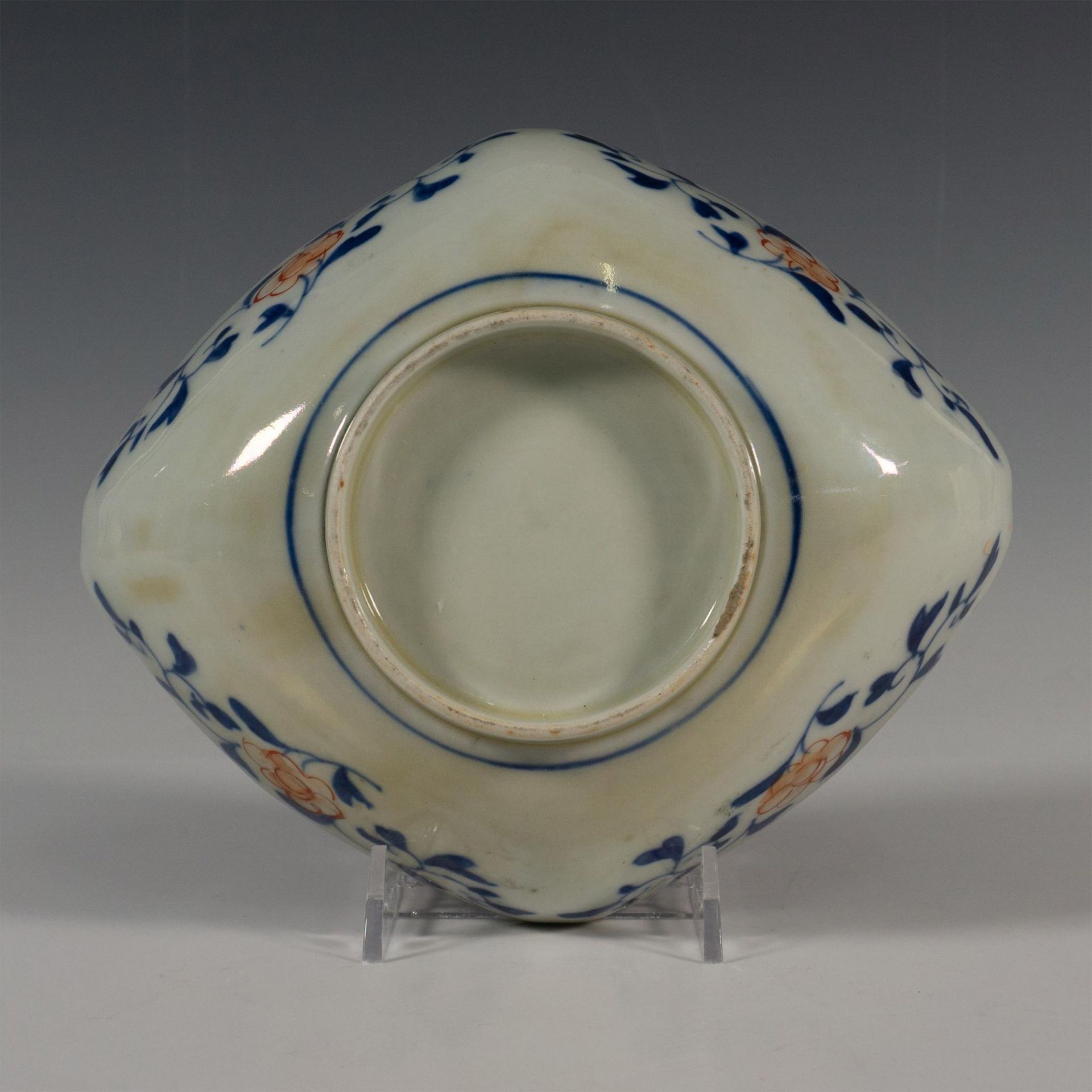 Oriental Hand-Painted Porcelain Dish Dragons & Flora Designs - Bild 4 aus 4