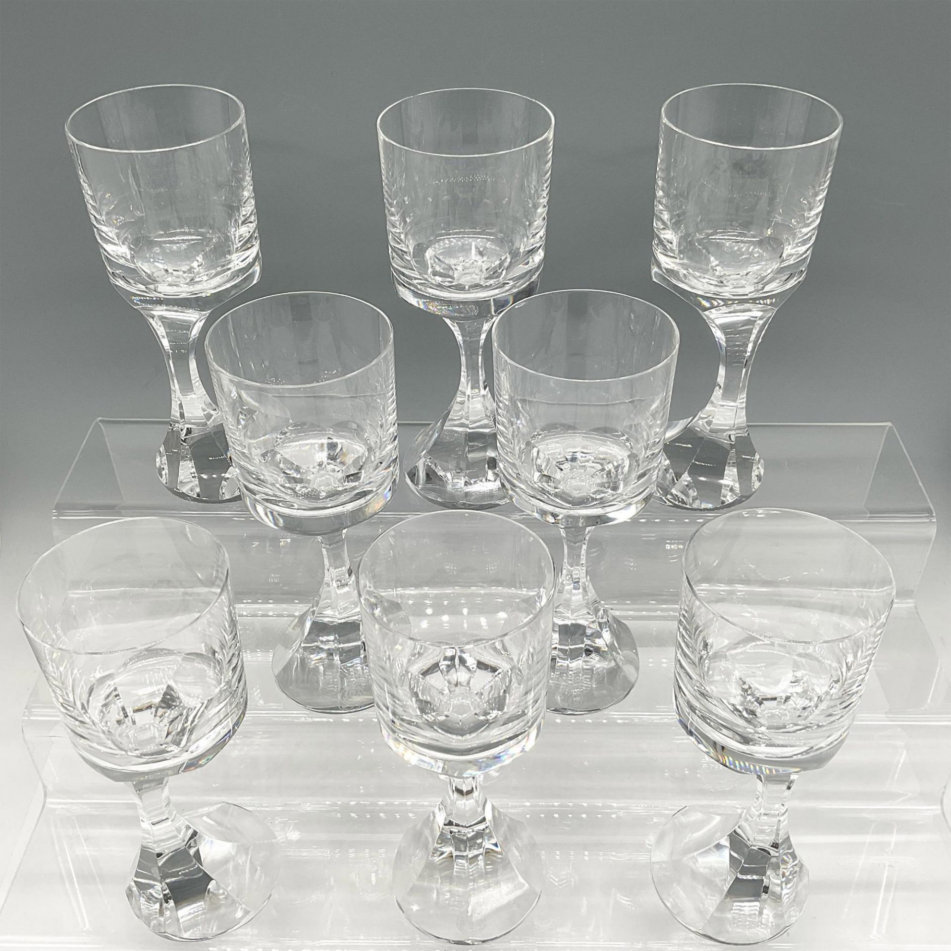 8pc Baccarat Crystal Red Wine Glasses, Narcisse - Image 2 of 3