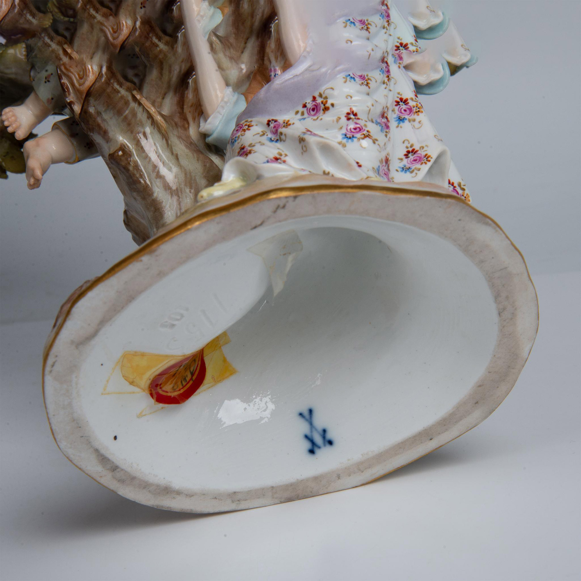 Pair of Meissen Porcelain Candle Holders, Egg Thieves - Image 7 of 9