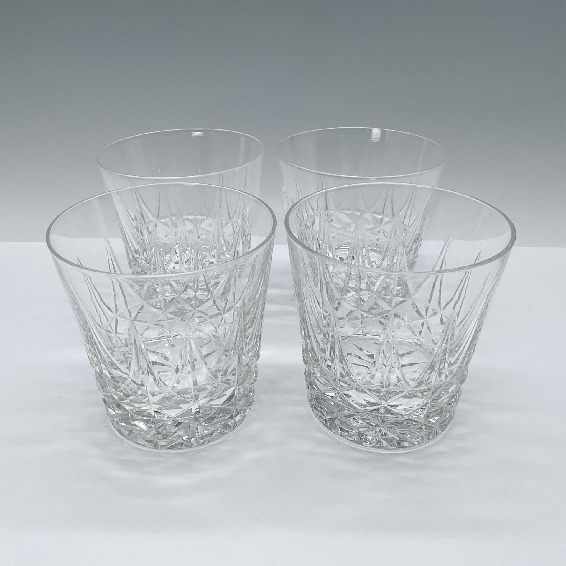 4pc Baccarat Crystal Rocks Glasses