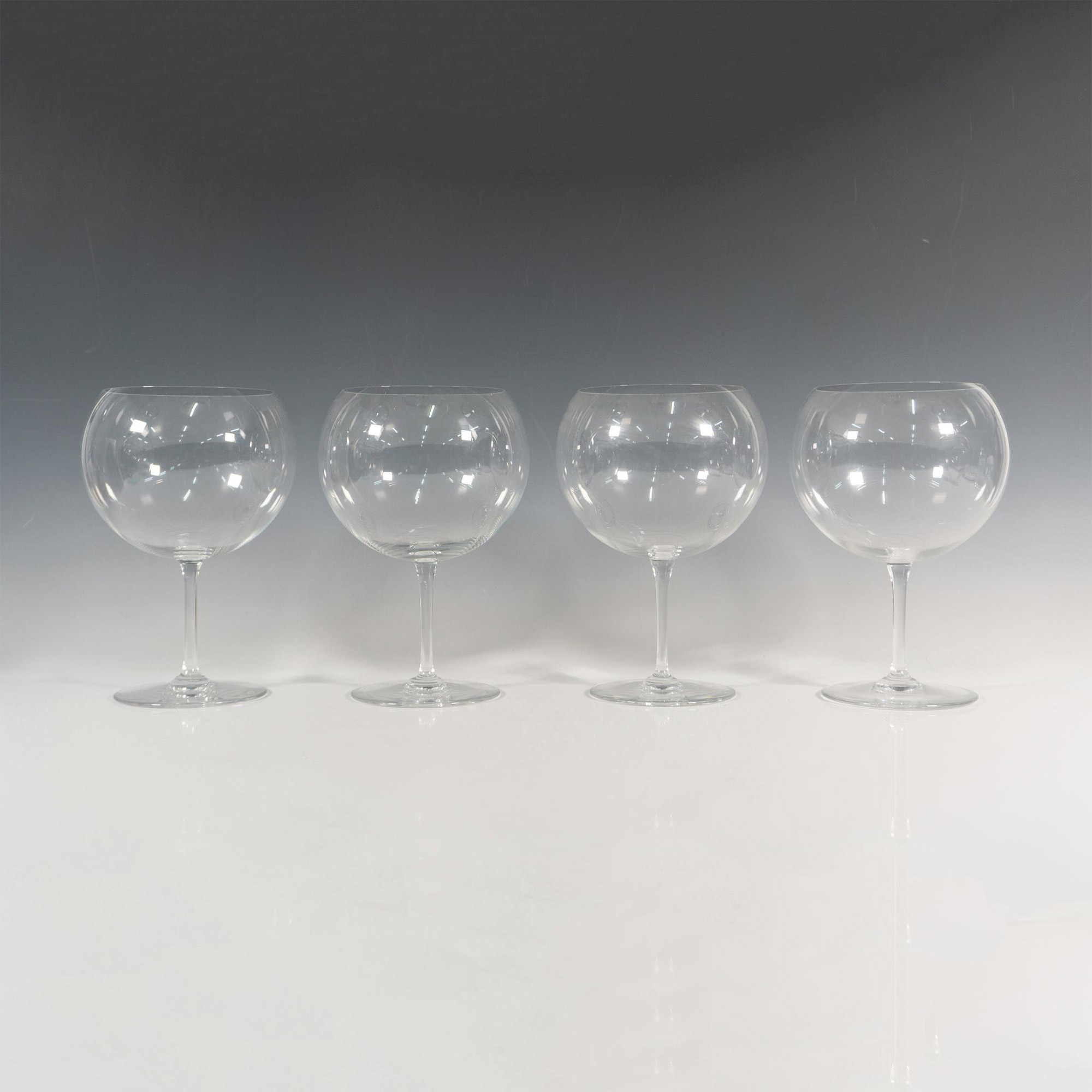 4pc Giant Baccarat Crystal Wine Glasses